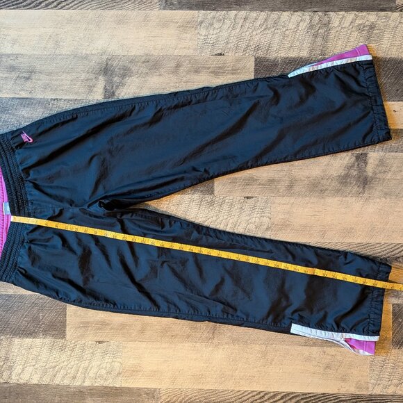 Nike Track Pants Medium Black Polyester Zip-Hems - Picture 4 of 5